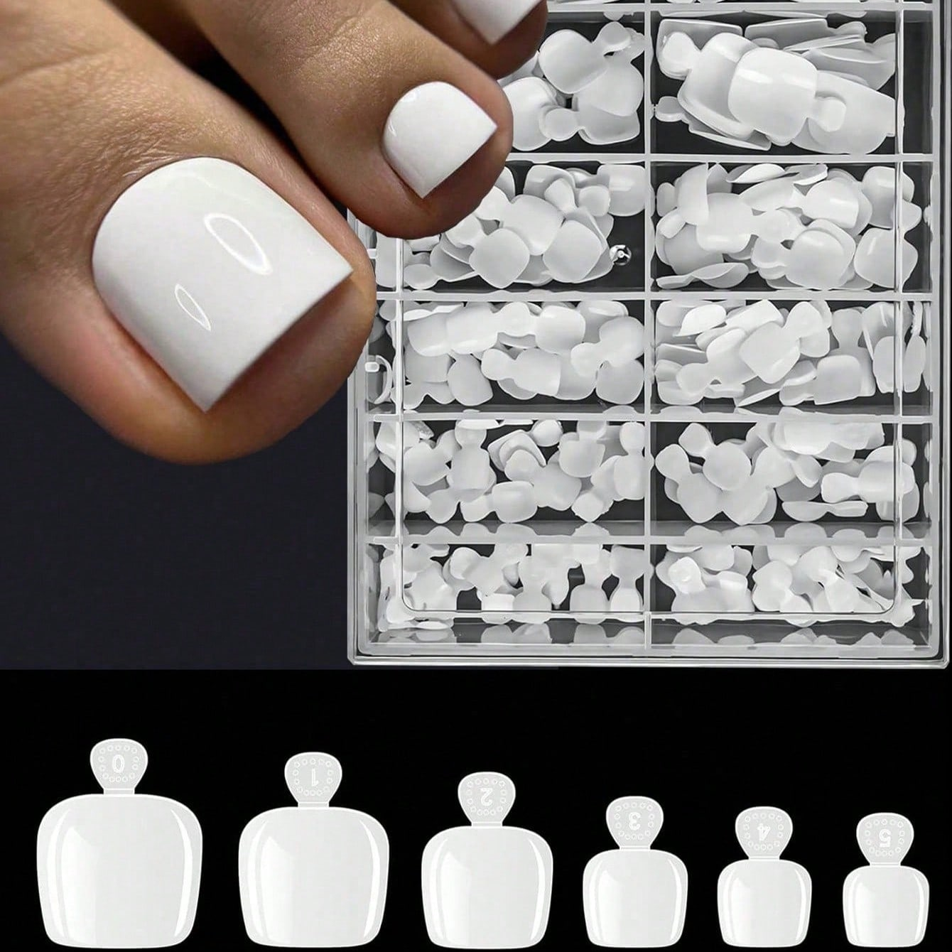 Nail Art Ombre - 120pcs False Toe Nail Tips 12