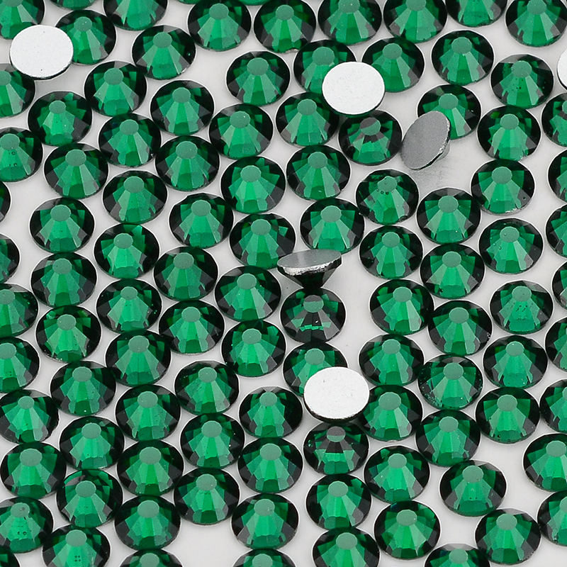 Nail Art Emerald Green - All Size SS3-SS60 Dark Green Glass