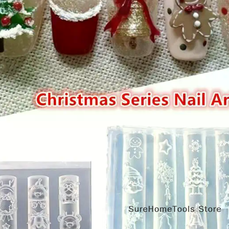 Christmas 3D Silicone Nail Mol – обзор и цена Nail Art For Men