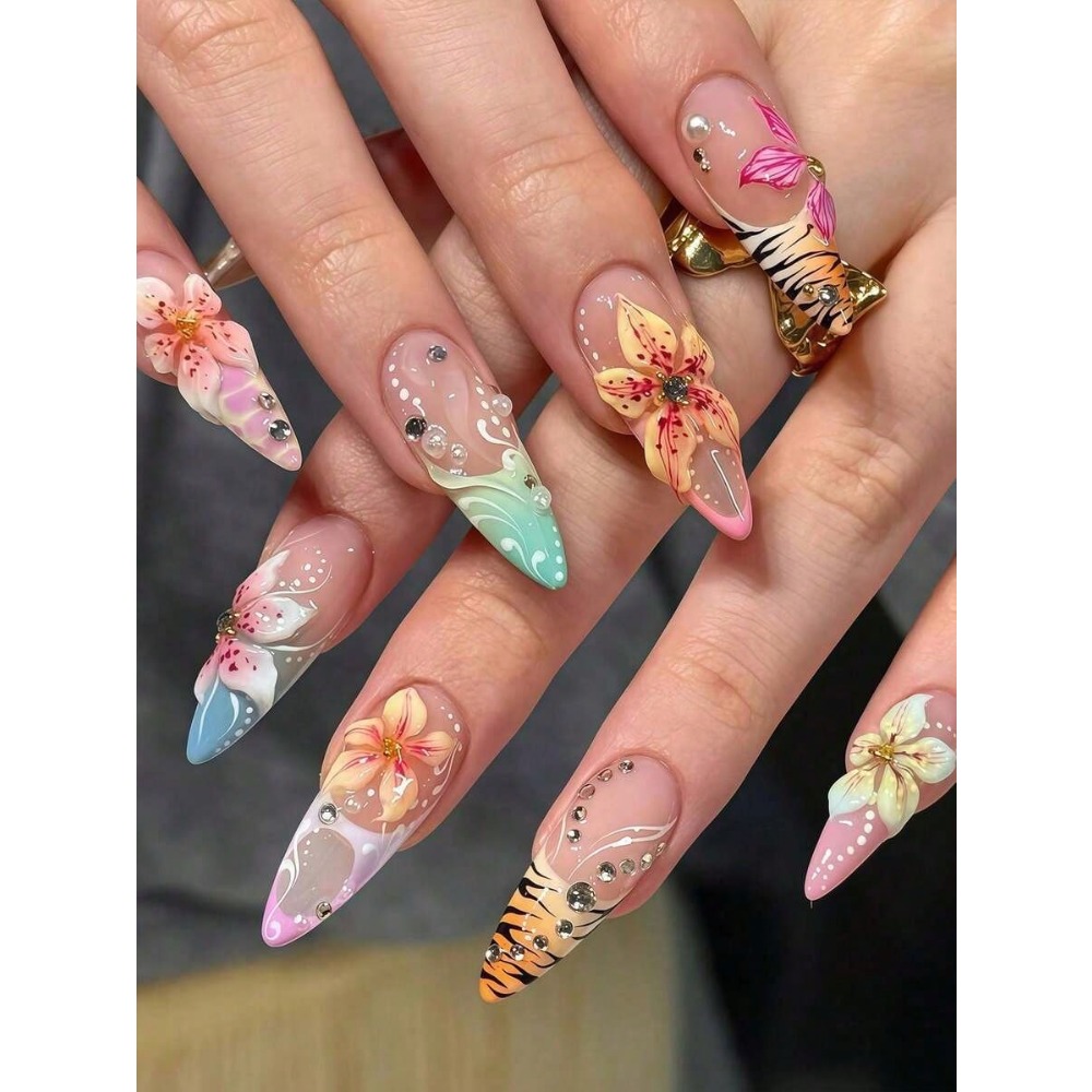 24pcs Western Style Almond Sha – обзор и цена Nail Art Ombre