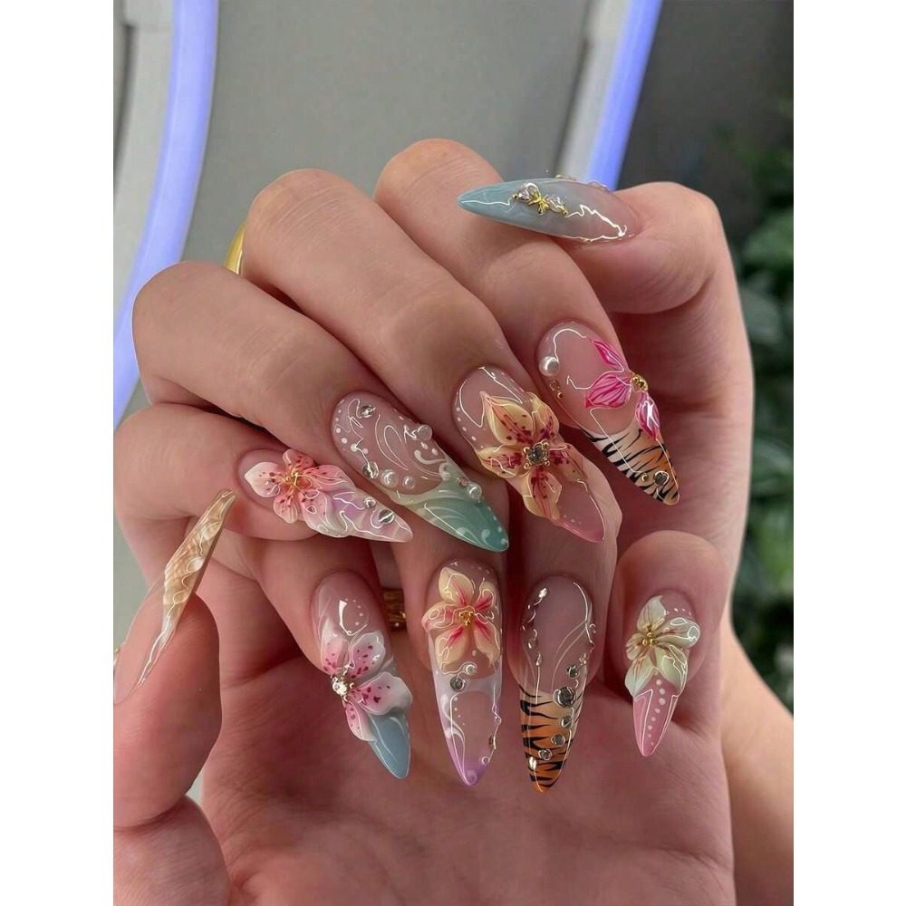 24pcs Western Style Almond Sha – обзор и цена Nail Art Ombre