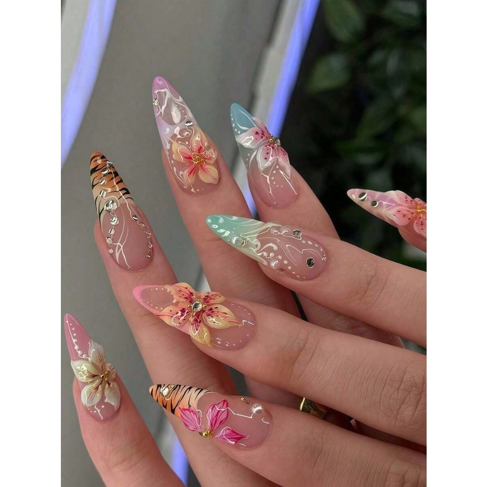 24pcs Western Style Almond Sha – обзор и цена Nail Art Ombre