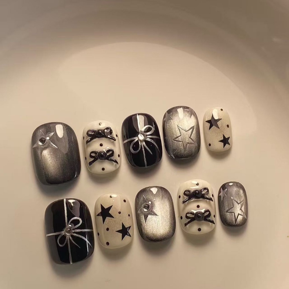 10 Pieces Autumn Winter Simple – обзор и цена Nail Art Cat Eye Simple