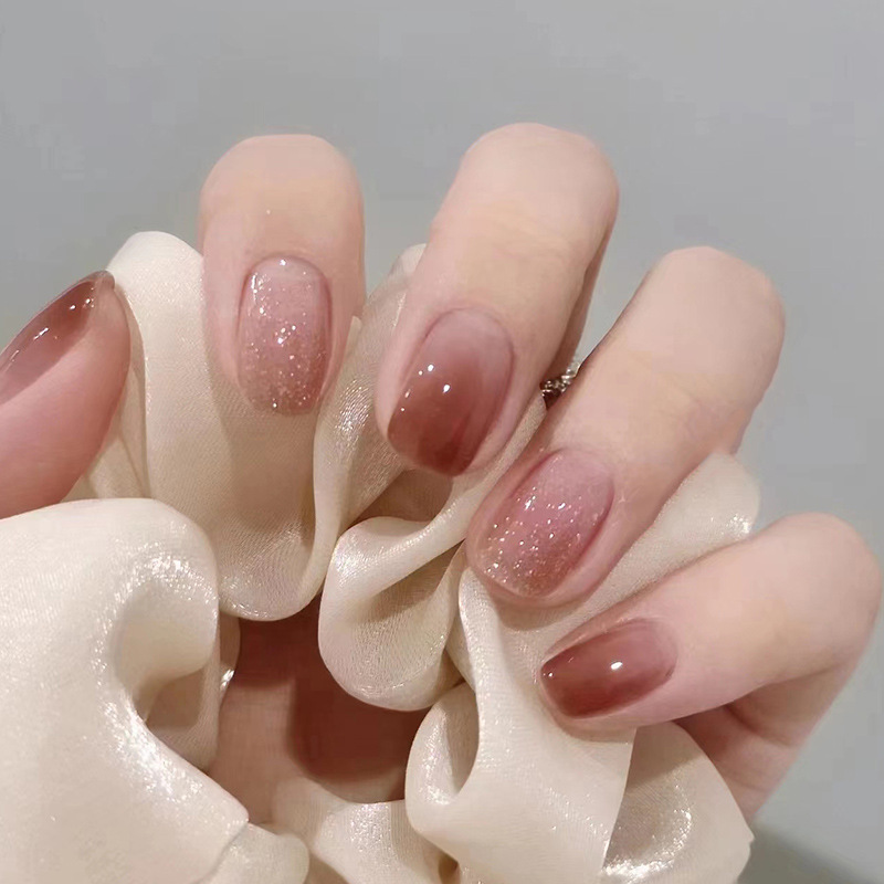 24Pcs Caramel Brown Ombre Glit – обзор и цена Nail Art Ombre