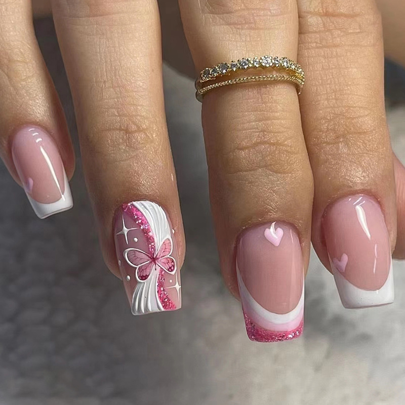 24Pcs Love Rainbow Press on Na – обзор и цена Nail Art Love