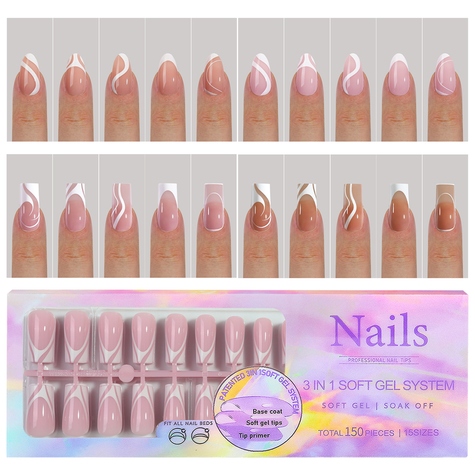 150Pcs/Set French Ballet Press – обзор и цена Nail Art Ombre