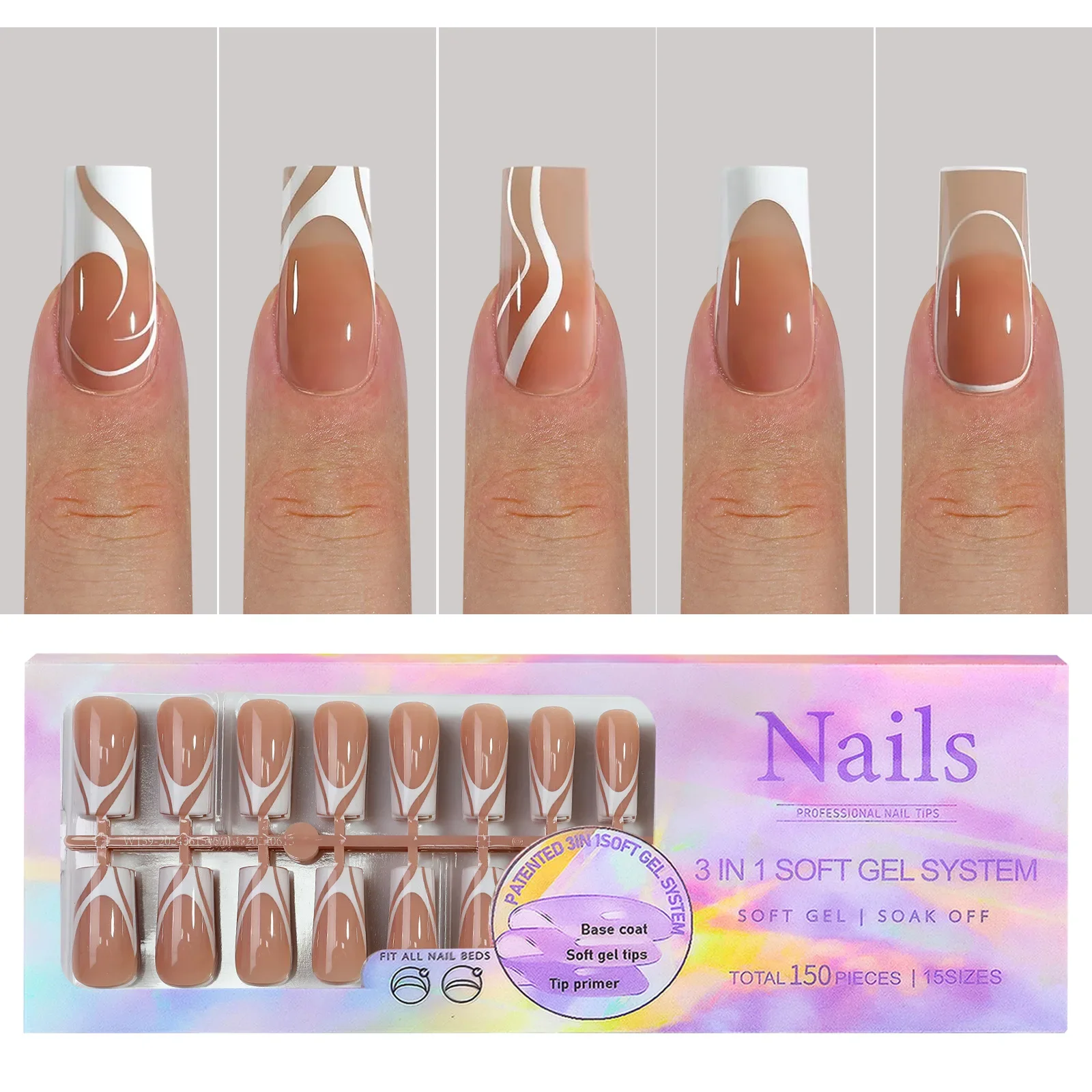 150Pcs/Set French Ballet Press – обзор и цена Nail Art Ombre