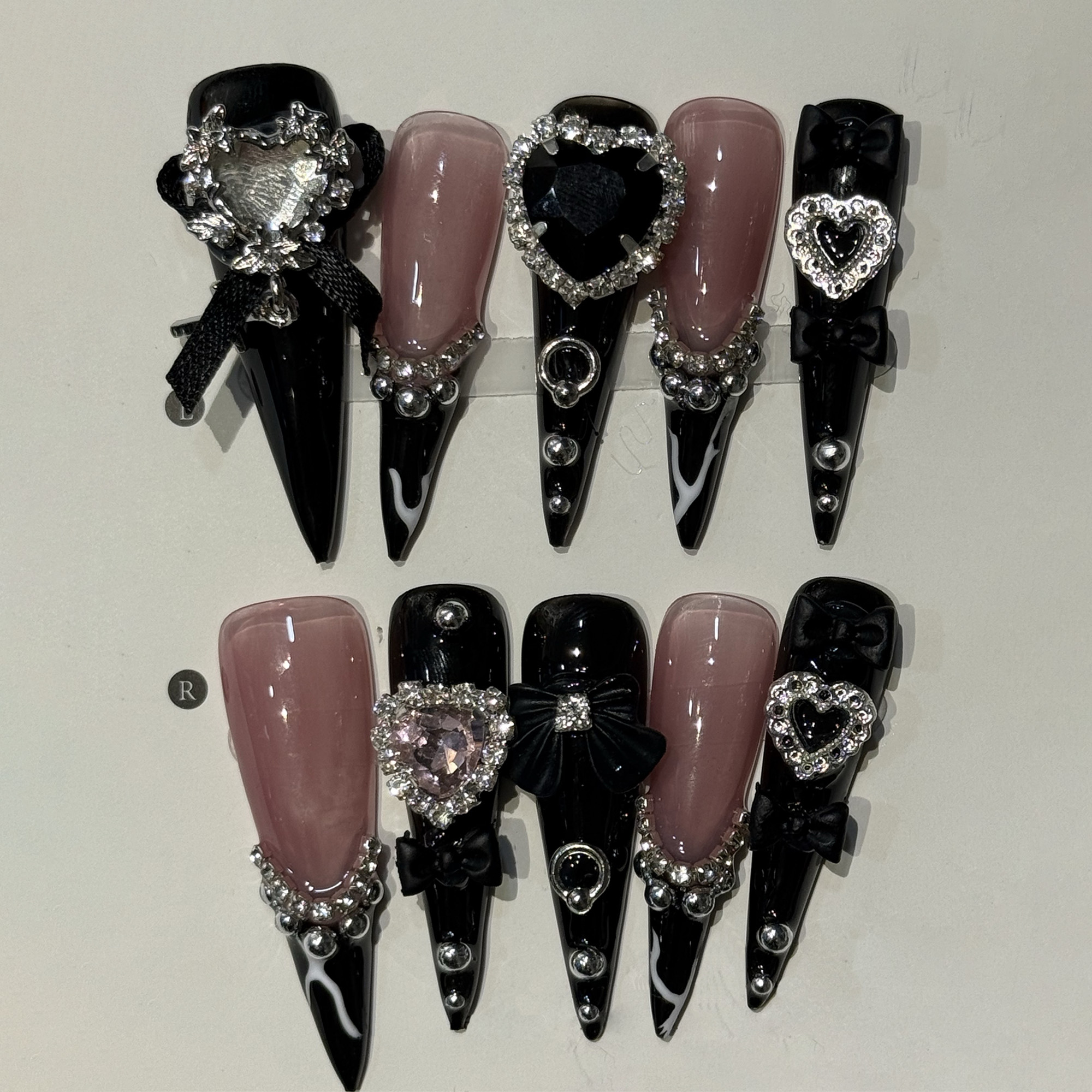 10pcs Cat Eye French Stiletto  – обзор и цена Nail Art Cat Eye Simple