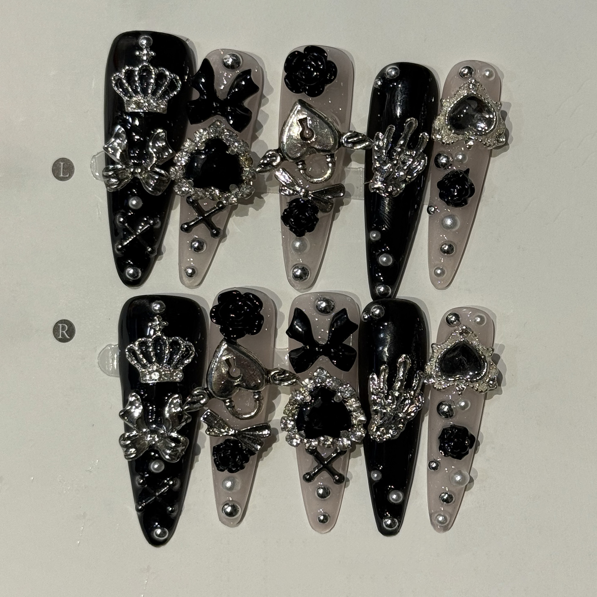 10pcs Cat Eye French Stiletto  – обзор и цена Nail Art Cat Eye Simple
