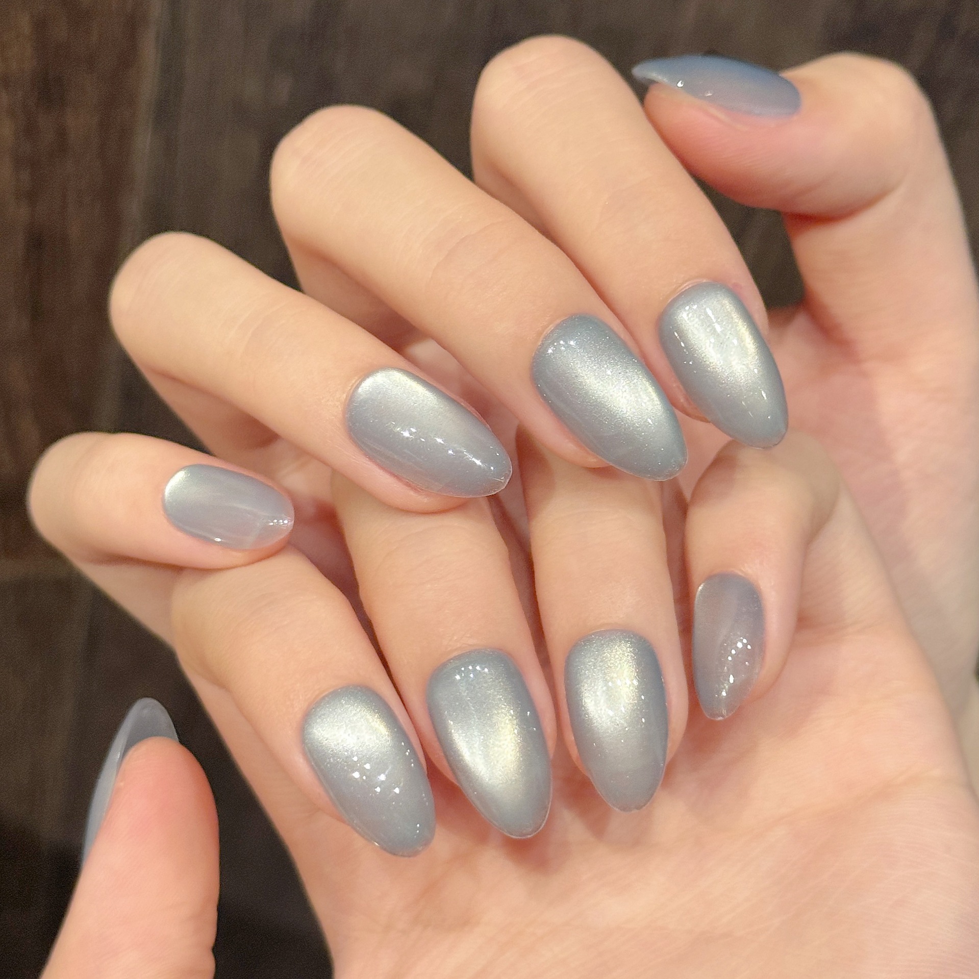 10Pcs Blue Cat Eye French Shor – обзор и цена Nail Art Cat Eye Simple