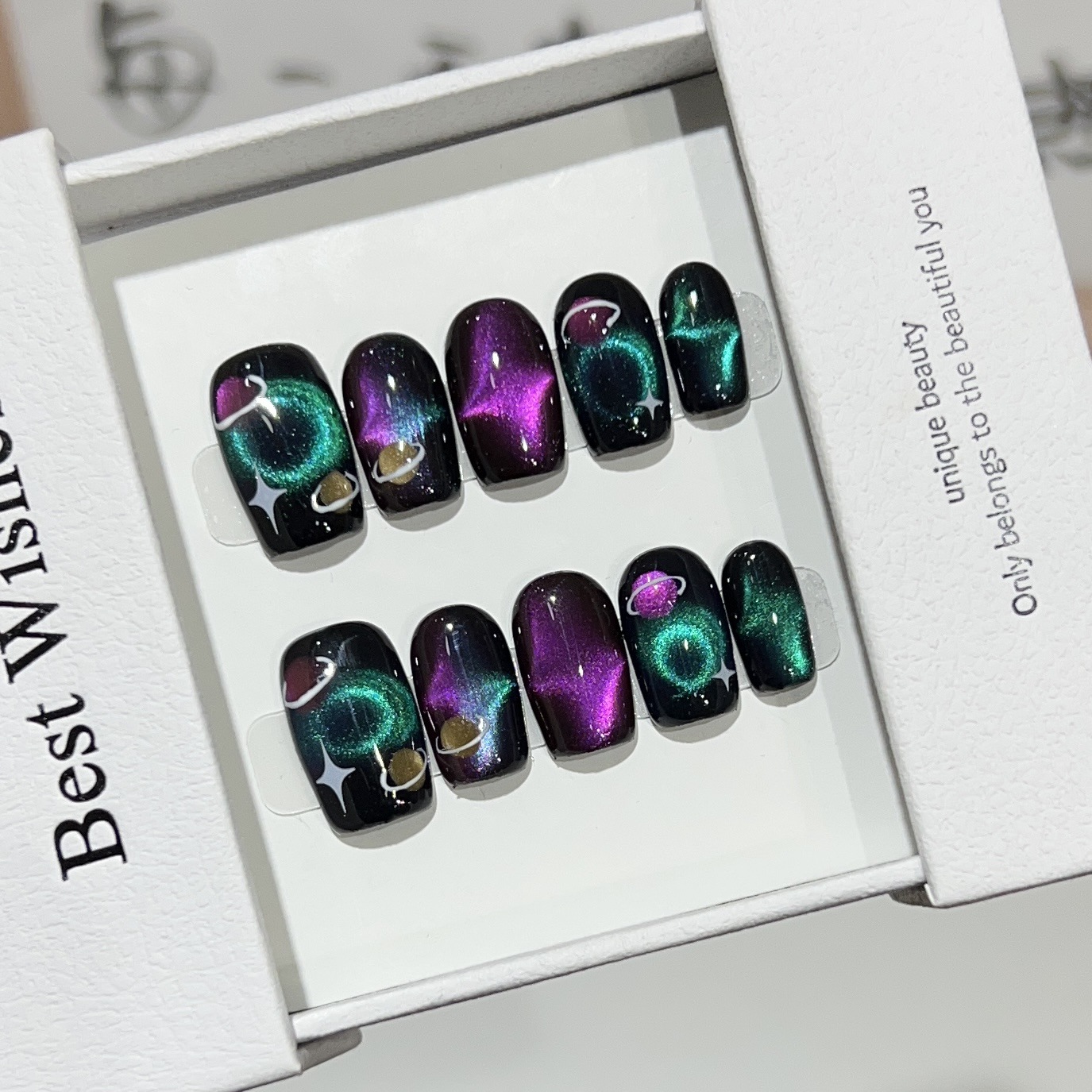 10pcs Black Cute Cat Handmade  – обзор и цена Nail Art Eye Cat