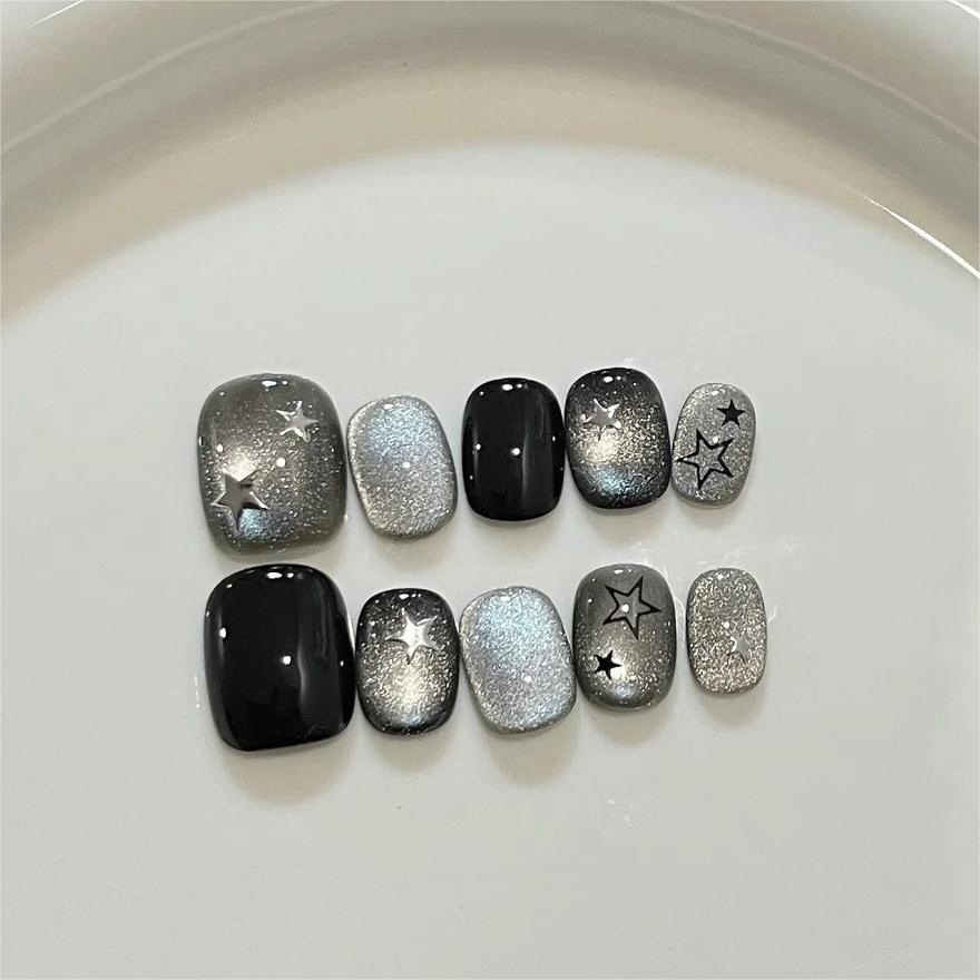 10pcs Black Cute Cat Handmade  – обзор и цена Nail Art Eye Cat