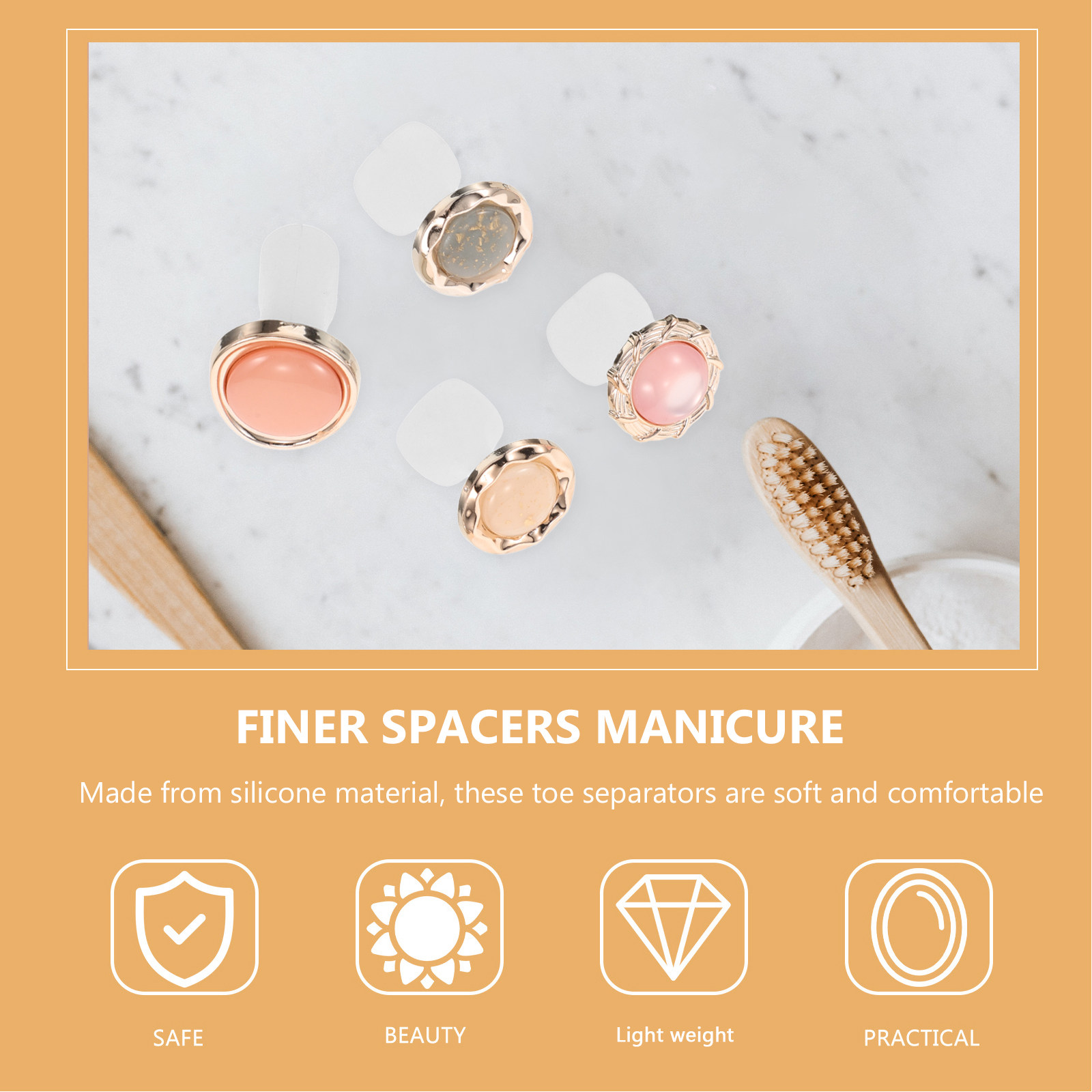 8Pcs Silicone Nail Separators  – обзор и цена Nail Art For Men