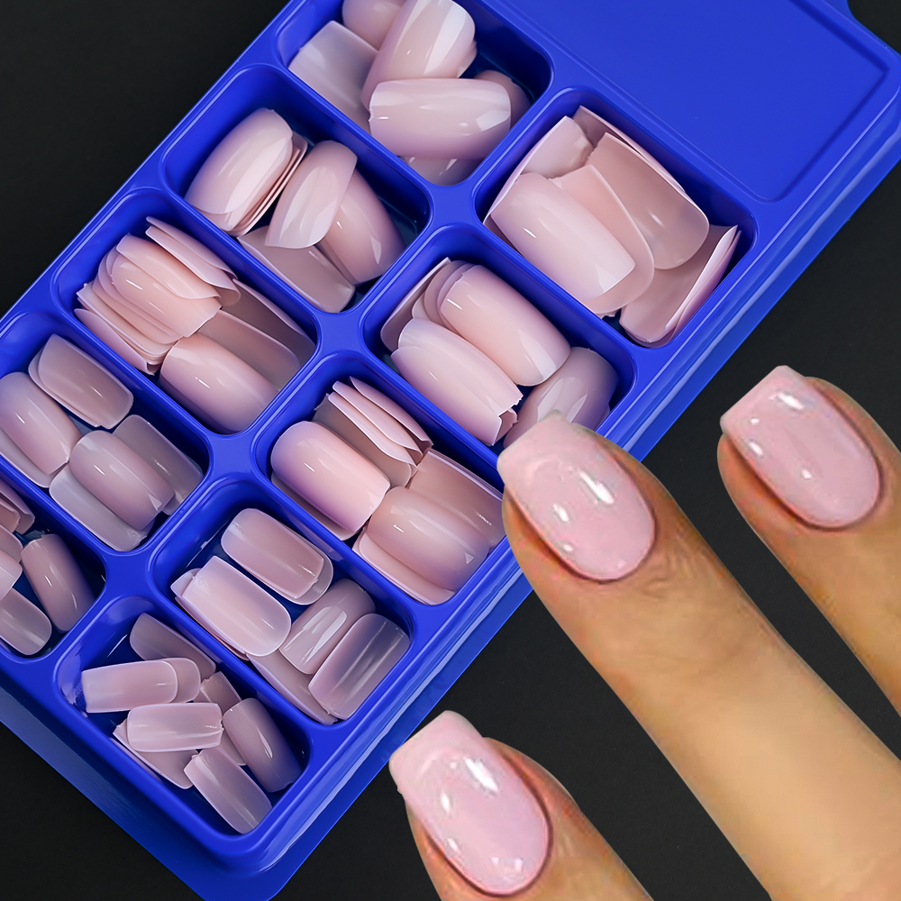 100/120pcs Pink White Press On – обзор и цена Nail Art Ombre