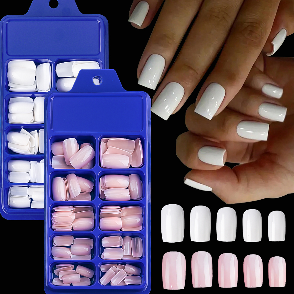 100/120pcs Pink White Press On – обзор и цена Nail Art Ombre