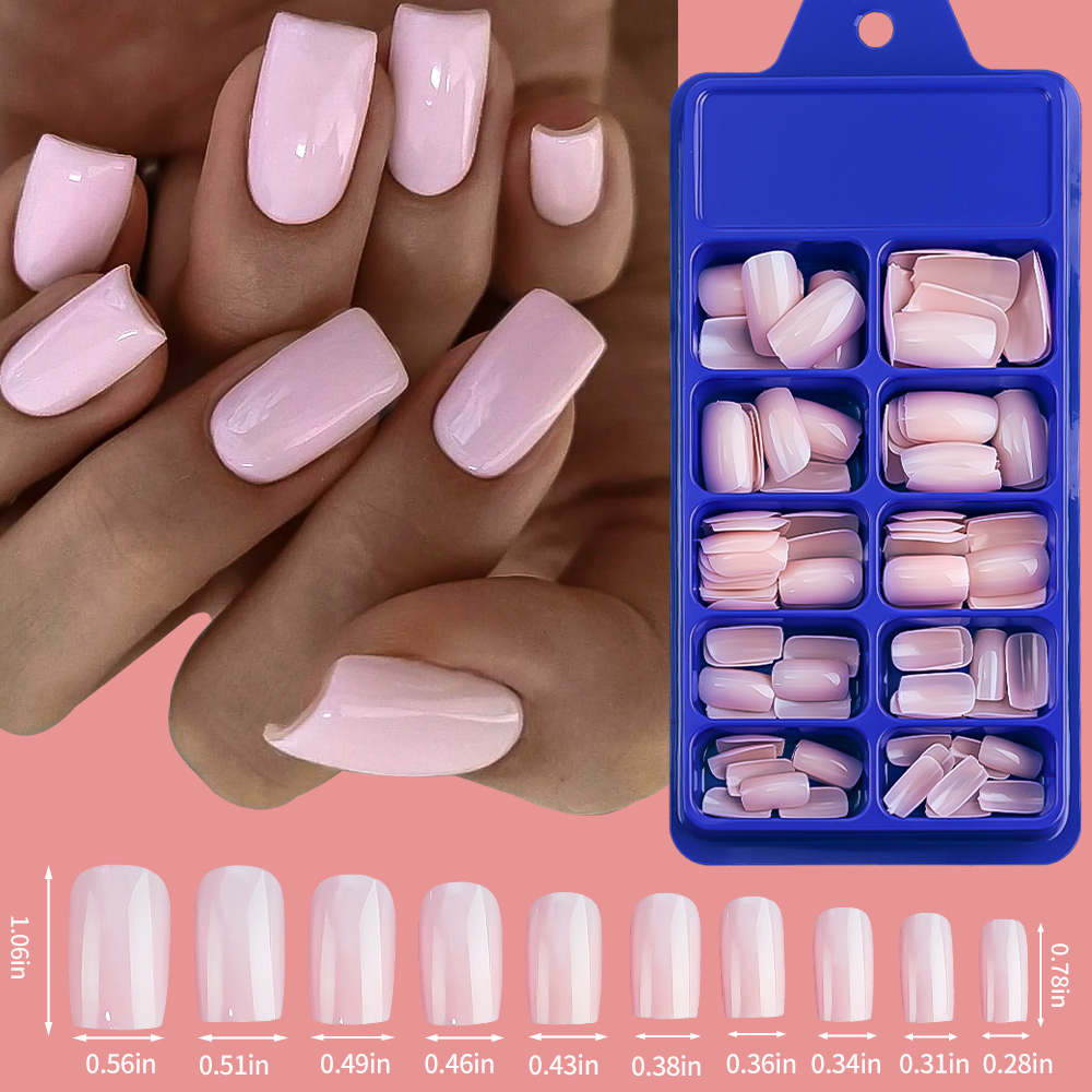 100/120pcs Pink White Press On – обзор и цена Nail Art Ombre