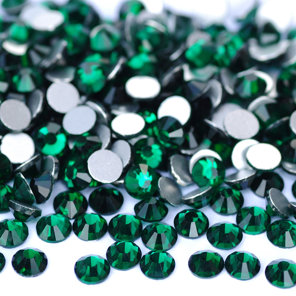 PUBRILEX Glass No Hot-fix Rhin – обзор и цена Nail Art Emerald Green