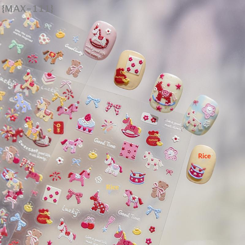 【F2-MAX111】Cartoon Colorful Po – обзор и цена Nail Art For Men