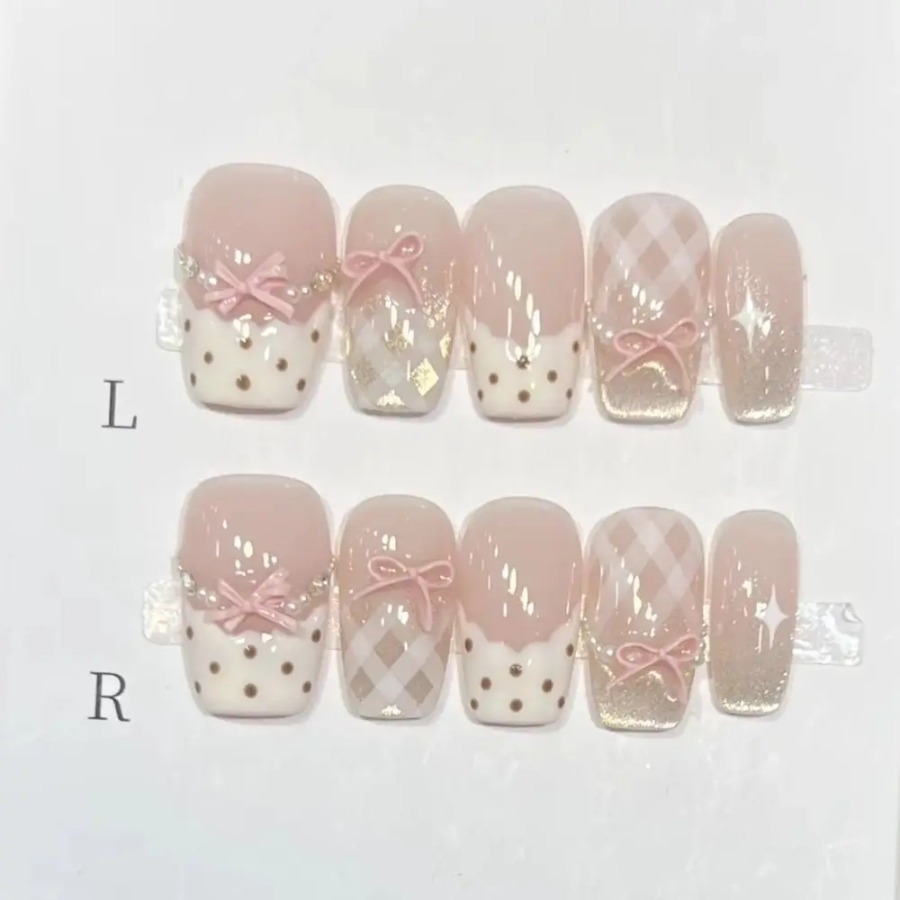 10Pcs Sweet Mid-length Ballet  – обзор и цена Nail Art Love