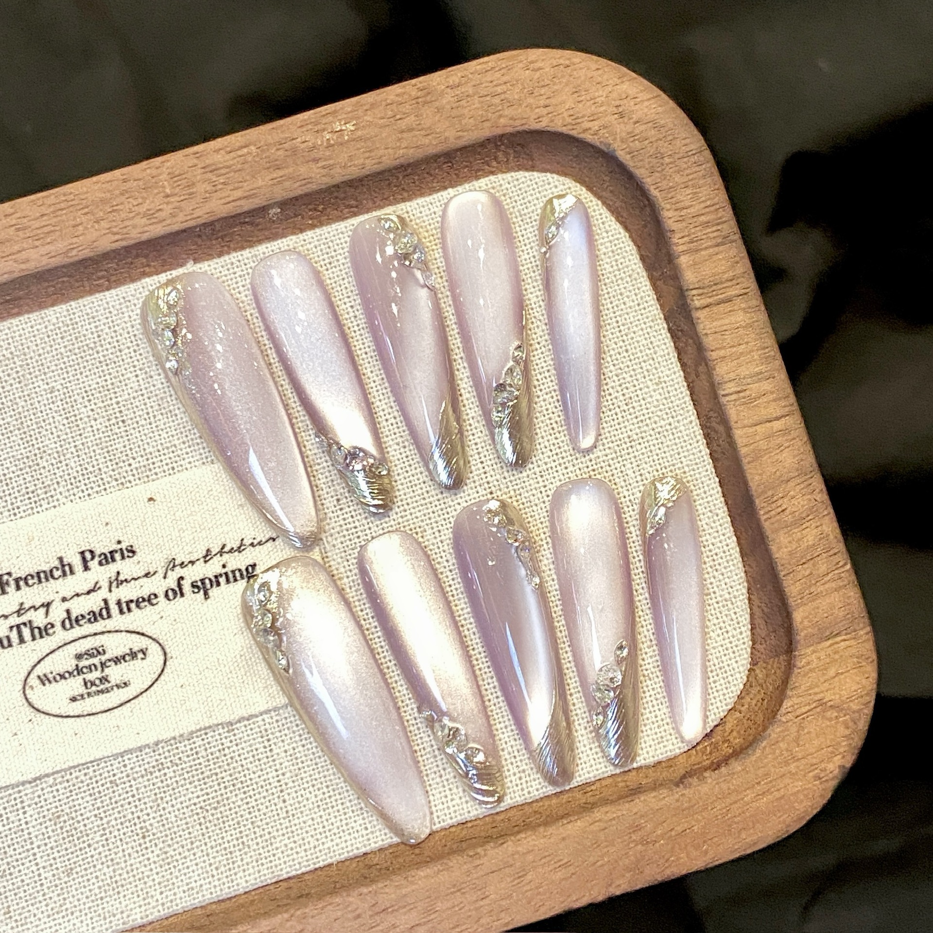 Handmade Nude Press on Nails C – обзор и цена Nail Art Cat Eye Simple