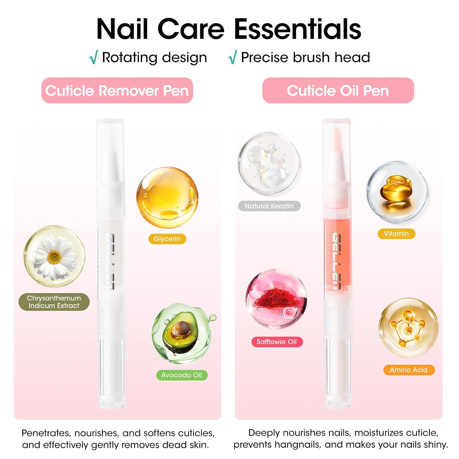 Gellen Nail Care Kit Manicure  – обзор и цена Cuticle Oil Pen