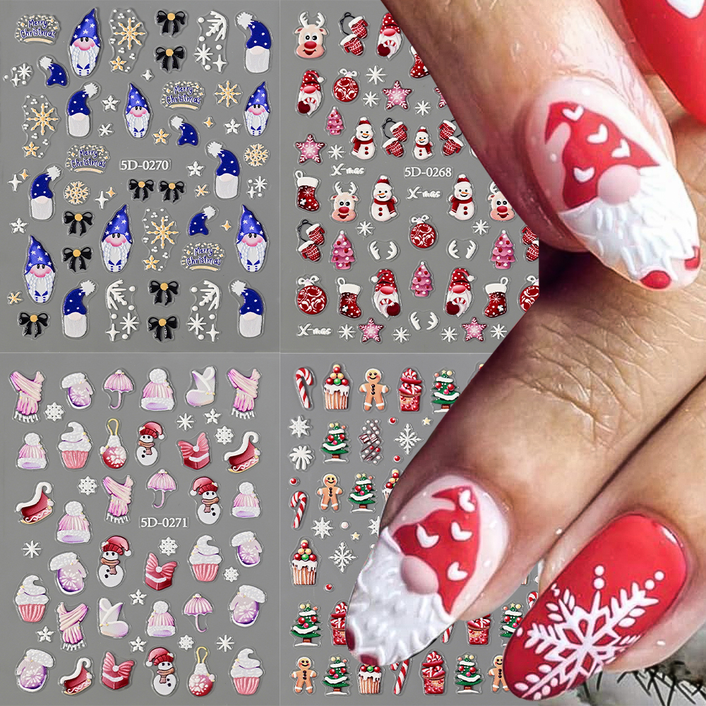 1pc Christmas 5D Gingerbread M – обзор и цена Nail Art For Men