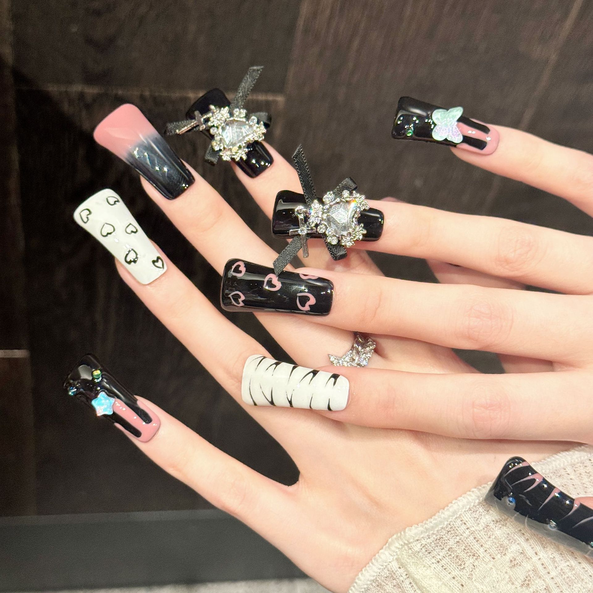 10pcs Pure Hand Pressed Long D – обзор и цена Nail Art Love