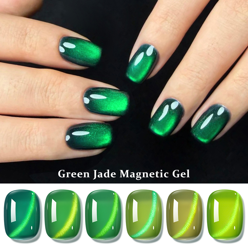 7ml Emerald Green Cat Magnetic – обзор и цена Nail Art Emerald Green