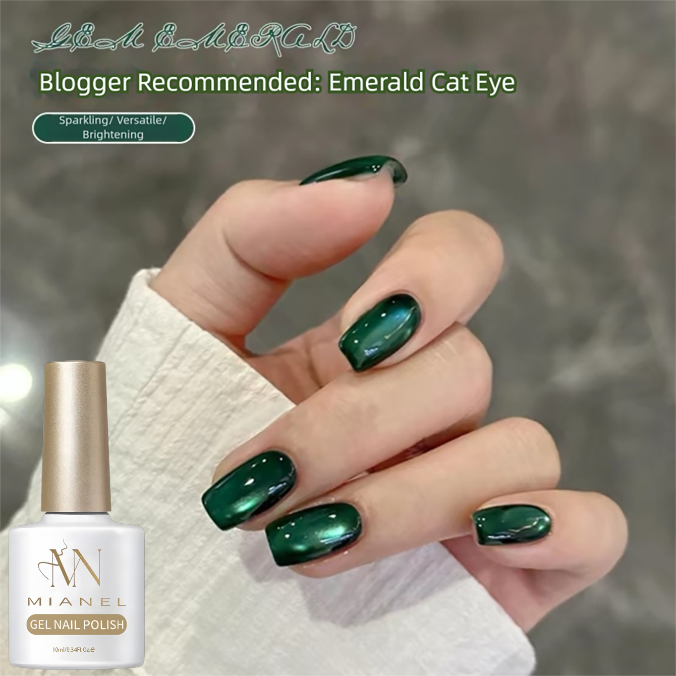 MAINEL 10ML Green Nails Hot Se – обзор и цена Nail Art Emerald Green