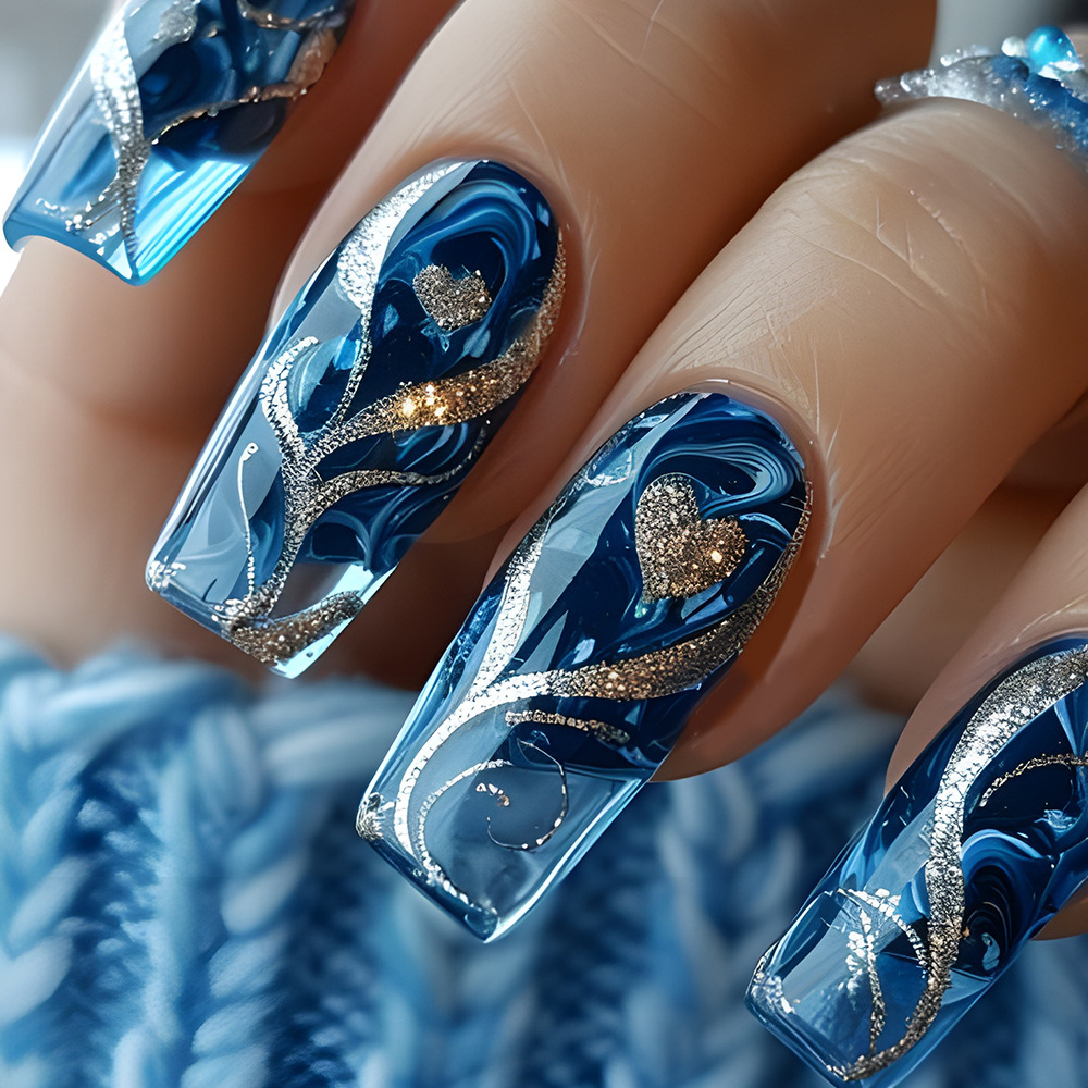 Gold Curve Sea Wave Press On N – обзор и цена Nail Art Love