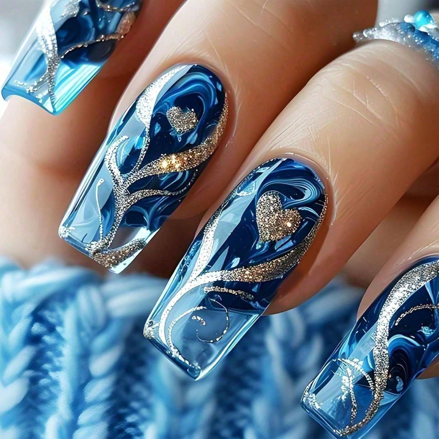 Gold Curve Sea Wave Press On N – обзор и цена Nail Art Love