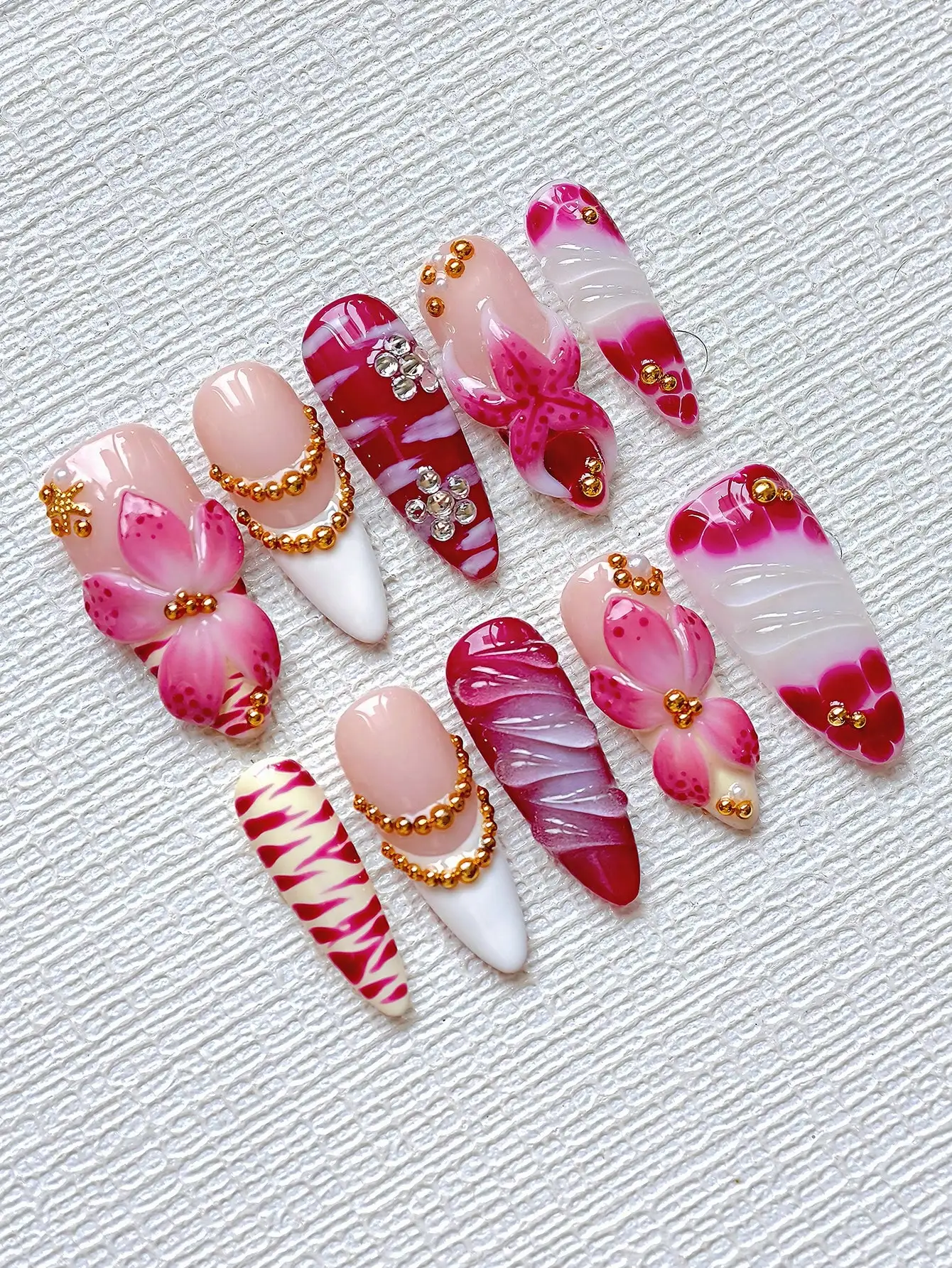 10pcs Y2K Elegant Almond-Shape – обзор и цена Nail Art Ombre