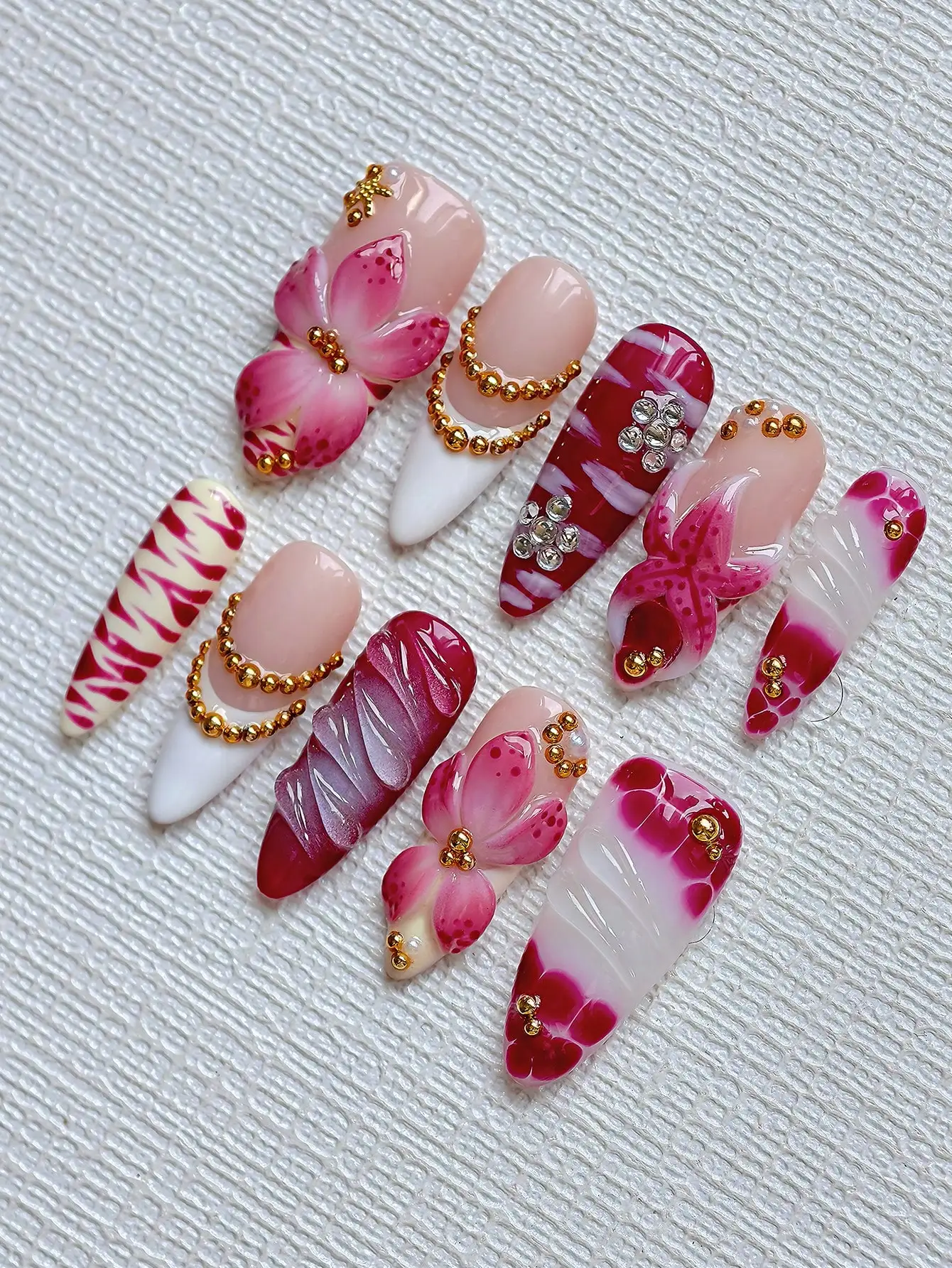 10pcs Y2K Elegant Almond-Shape – обзор и цена Nail Art Ombre