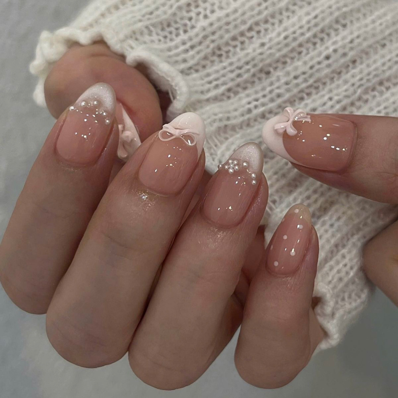 24pcs Simple French Almond Pre – обзор и цена Nail Art Cat Eye Simple