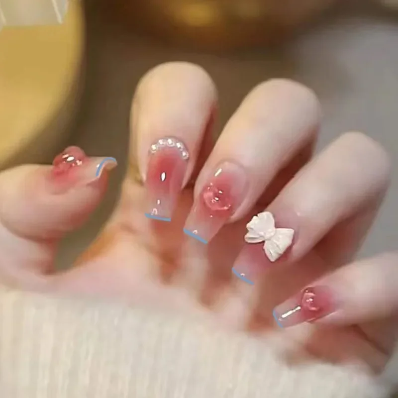 24Pcs/Set Fake Nails Art Bow P – обзор и цена Nail Art Love
