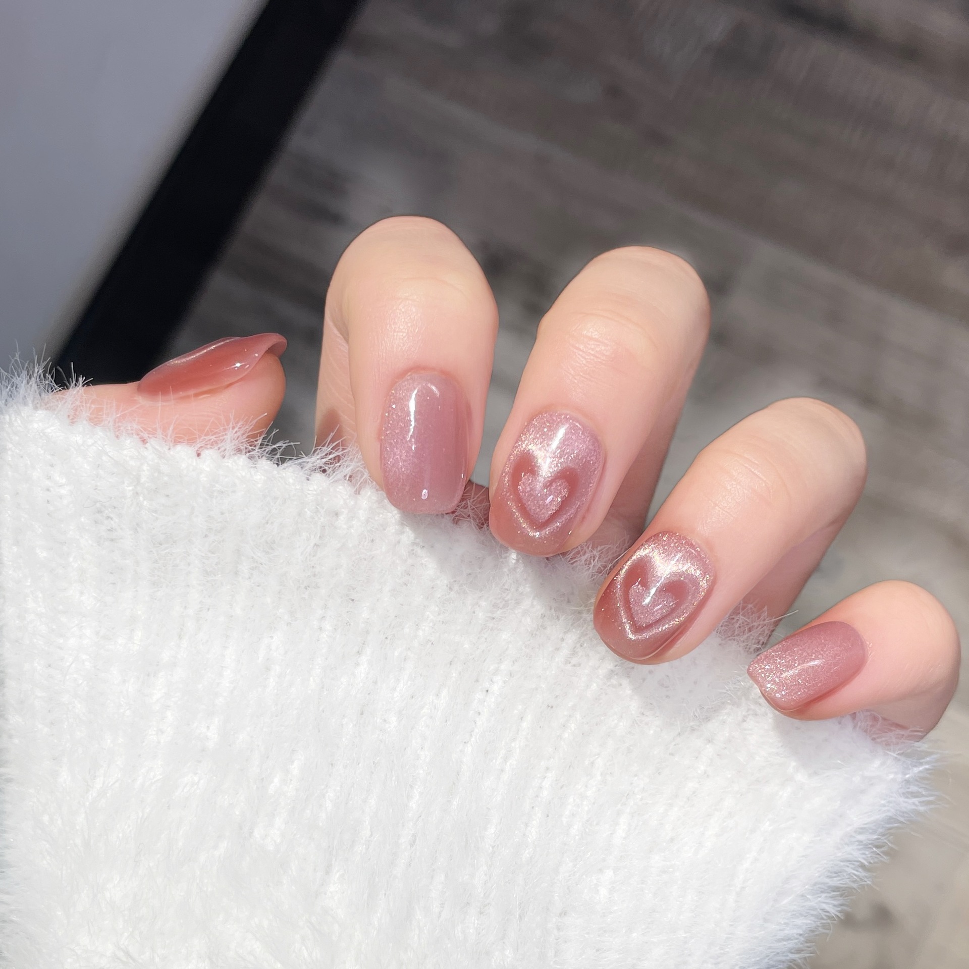 10pcs Pure Hand Pressed Short  – обзор и цена Nail Art Love