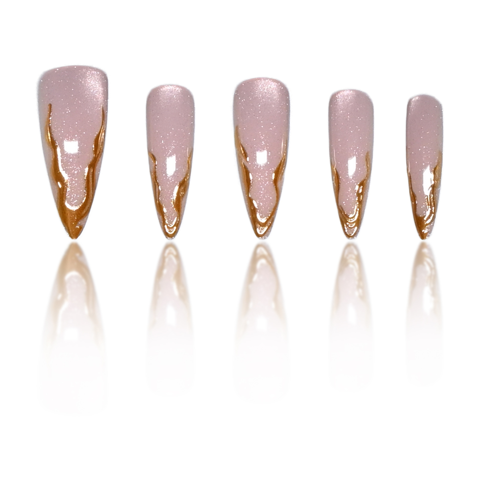 Cat Eye Almond Press on Nails  – обзор и цена Nail Art Cat Eye Simple